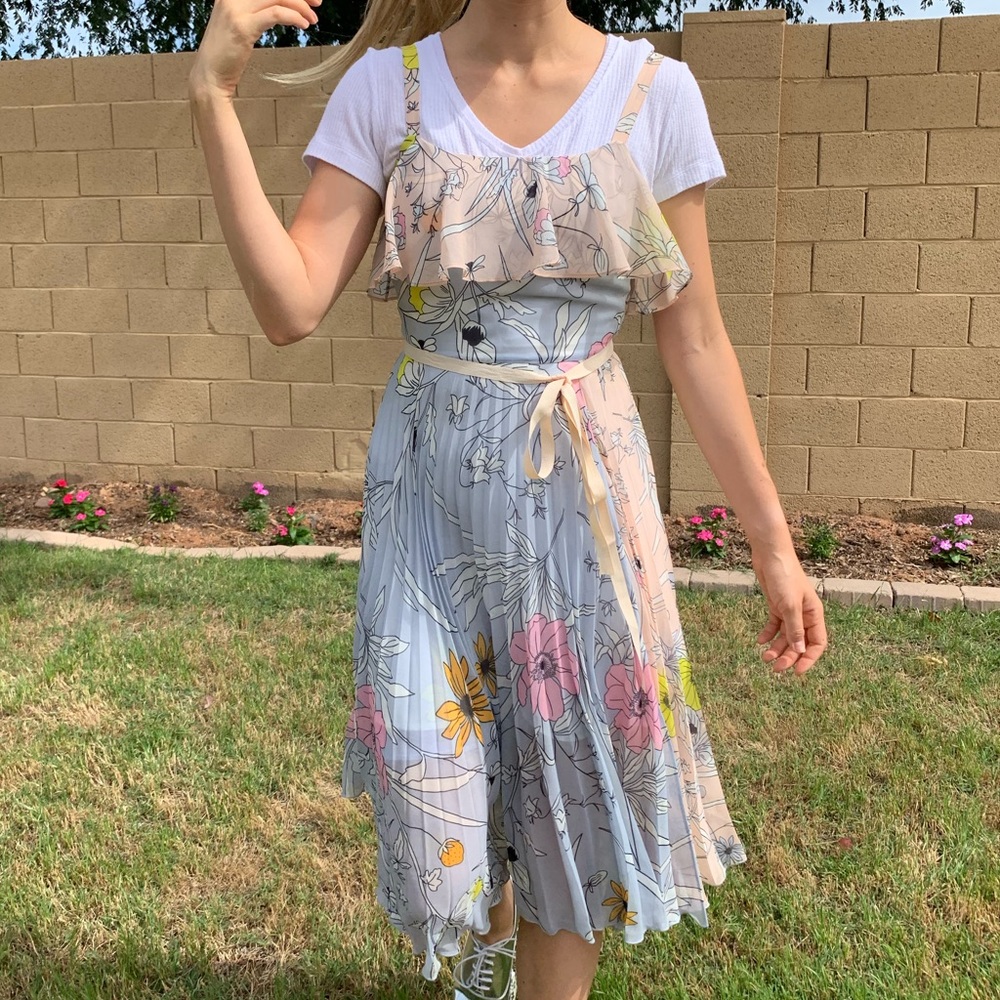 TOP SHOP Floral Midi Dress